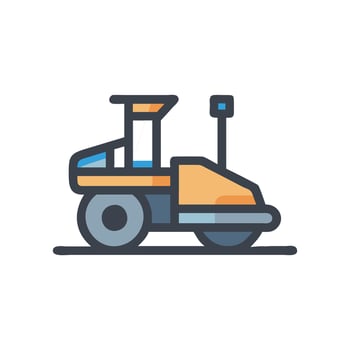 Icon of Road Asphalt Paver vector