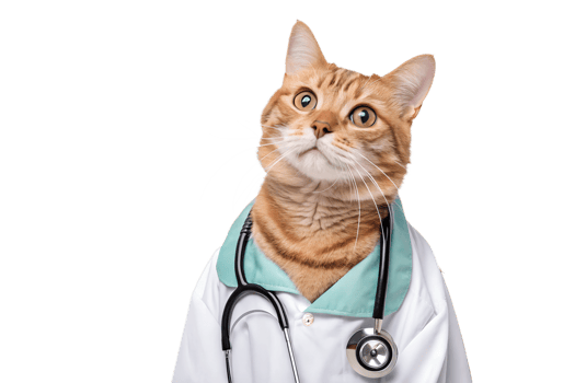 Doctor cat with stethoscope png