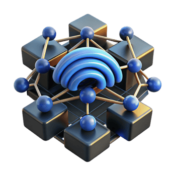 elegant rustic Network Connectivity A Decentralized System of Cubes and Nodes high quality png