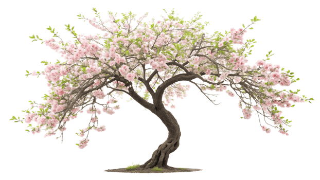 Cherry blossom tree in full bloom during spring png