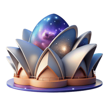extraordinary minimalist Cosmic Egg Celestial Wonders in Architectural Shell professional png