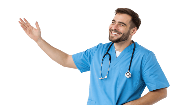 Welcoming healthcare professional for patients png