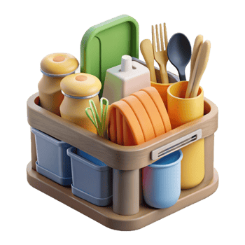 Organized Kitchen Utensil and Spice Caddy png