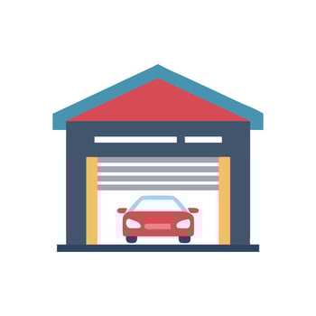 Garage Icon for Auto Repair Services vector