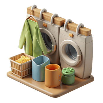 Laundry Room Organization Washer, Dryer, Storage, and Cleanliness png
