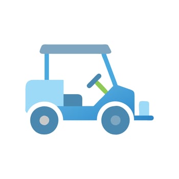 Golf Cart Icon for EcoFriendly Transport vector