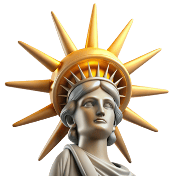 stunning contemporary Golden Radiance A Statues Crown high quality png