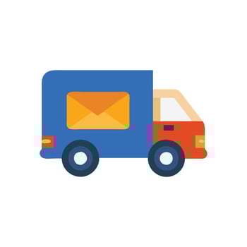 Mail Truck Icon for Postal Delivery vector