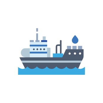 Creative Oil Tanker Ship Illustration for Environmental Use vector