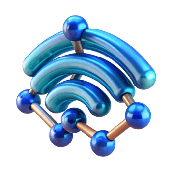 beautiful classic Global Network Connectivity A 3D Wireless Signal Illustration authentic png