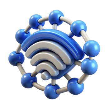 Global Network Connectivity Wireless Signal Molecular Structure png