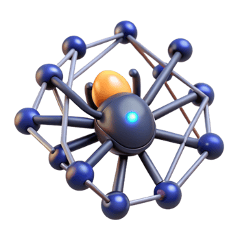 extraordinary minimalist Networked Robotic Spider Exploring Connectivity and AI professional png