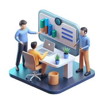 elegant vintage Teamwork Data Analysis Visualizing Insights premium png