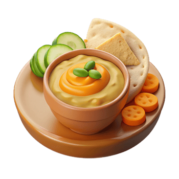 Delicious Creamy Dip with Veggie and Cracker Platter png