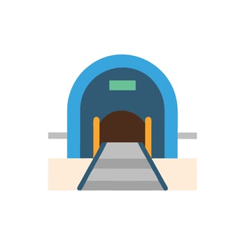 Innovative Subway Entrance Icon for Urban Transit vector