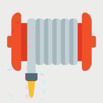 fire hose color icon on white background vector