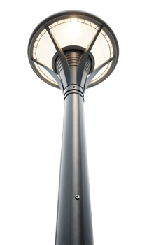 Modern street lamp design under clear sky png
