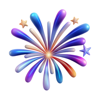 Vibrant Fireworks Display Festive Celebration png