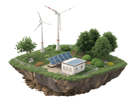 Renewable energy with wind and solar png