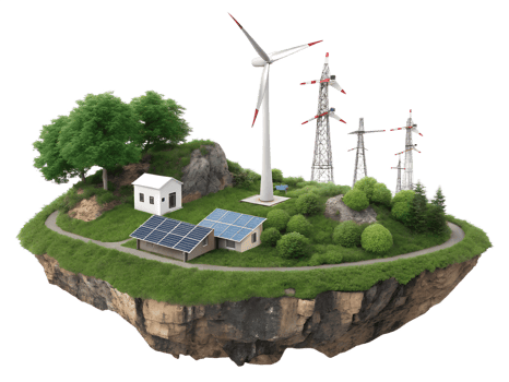 Floating island for renewable energy png