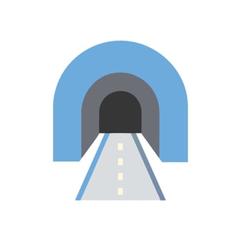 Creative Tunnel Icon for Efficient Roads vector