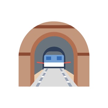Stylish Underground Tunnel Transport Icon vector