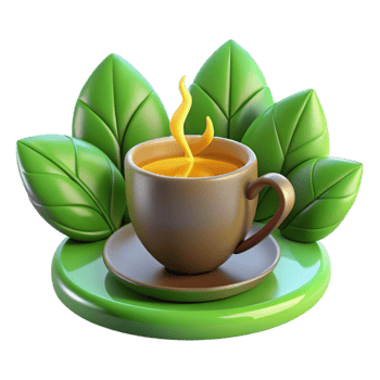 serene artistic Aromatic Herbal Tea Cup of Wellness professional png