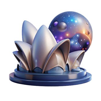 stunning vintage Cosmic Opera House A Celestial Architectural Design detailed png