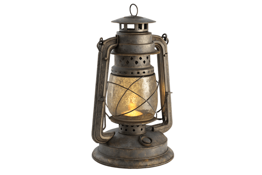 Rustic lantern illuminating a cozy gathering space png