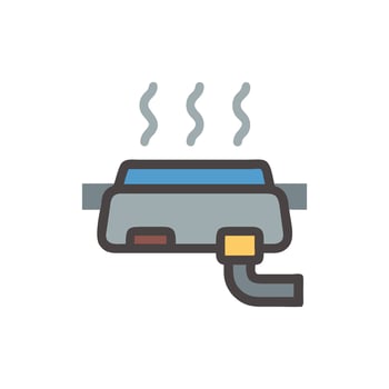 Creative Vehicle Exhaust Icon for Green Initiatives vector