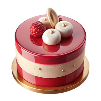 stunning modern Elegant Raspberry Cake with Glossy Glaze genuine png