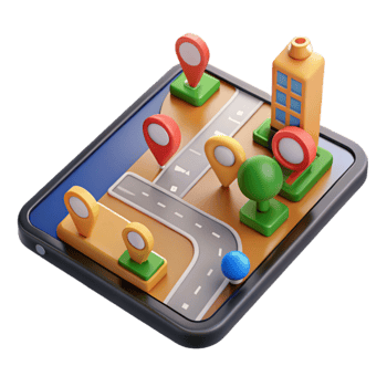 Mobile Map Navigation Location Pins, Route Planning, City Exploration png
