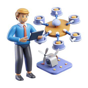 impressive vintage Smart Drone Technology Networked Flight Control System exclusive png