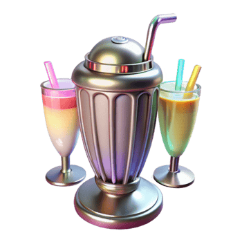 stunning abstract Colorful Smoothies in Elegant Glassware exclusive png