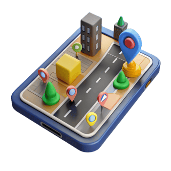Mobile Navigation City Map, GPS, Location Pins, Route Planning png