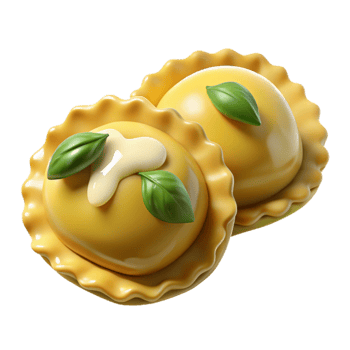Creamy Ravioli with Basil A Delicious Pasta Dish png
