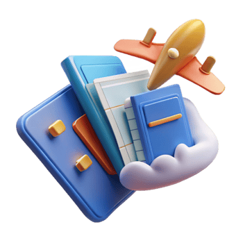 serene creative Travel Planning Guide, Itinerary, Checklist, and Documents 4K png