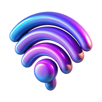impressive contemporary Vibrant Wireless Signal 3D Render of Colorful Wifi Icon genuine png