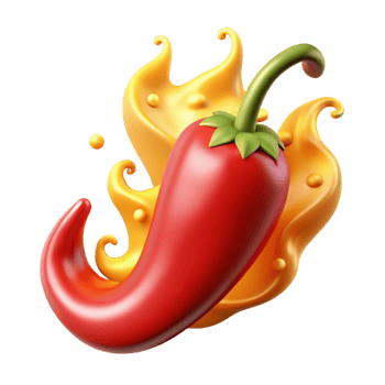 Spicy Red Chili Pepper in Hot Sauce Splash png