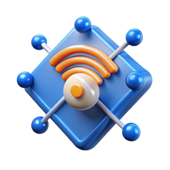magnificent creative Network Connectivity 3D Icon Design exclusive png