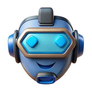 Smiling 3D Robot Emoji AI, Technology, and Digital Fun png