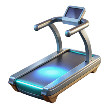 dramatic creative Modern Treadmill Fitness Equipment with Digital Display premium png