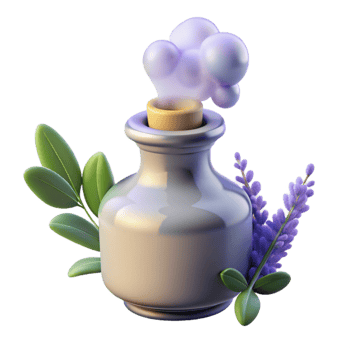beautiful abstract Herbal Essential Oil in Glass Bottle genuine png