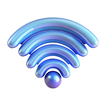 magnificent traditional 3D Render of Wireless Signal Icon detailed png