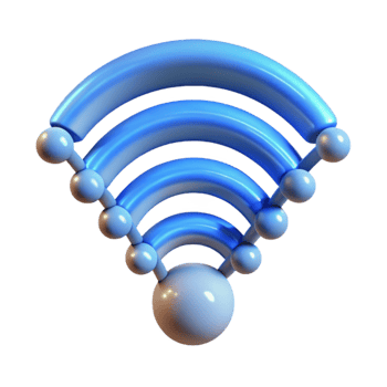 elegant abstract Wireless Network Signal Strength A 3D Representation detailed png