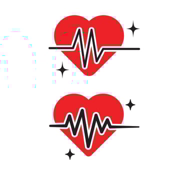 Love Pulse Heartbeat Icon Set for Medical and Romantic Designs. illustration. vector