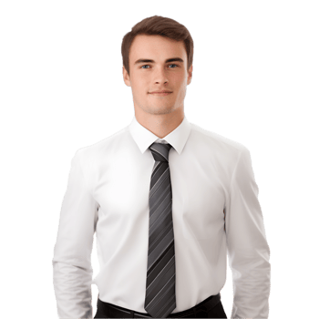 Confident ceo adjusting tie before important meeting office portrait professional setting front view ambition png