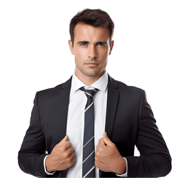 Ceo prepares for important meeting corporate office professional image urban environment confident stance business success png