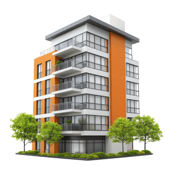 A apartment isolate on transparent background png