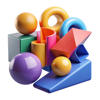 impressive classic Colorful 3D Geometric Shapes Abstract Background exclusive png
